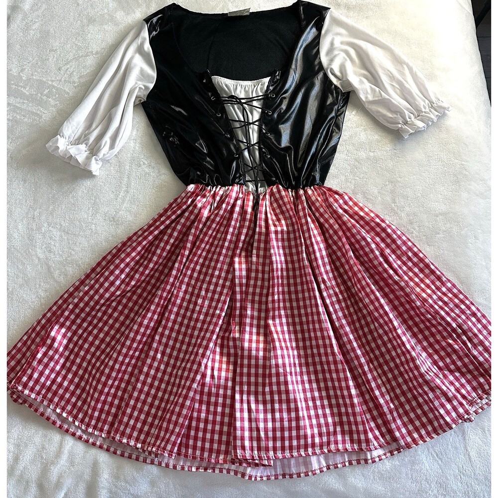 Adult Red Riding Hood Halloween Costume Size L Dress With Hooded Cape Spencers
